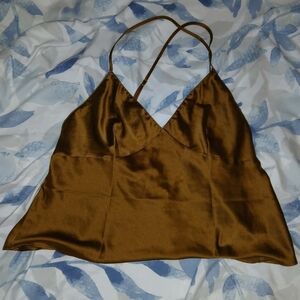 Victoria's Secret Brown Satin Camisole Top